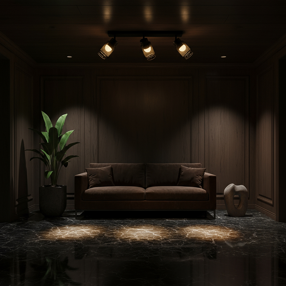 3X6W LED Decorative Ceiling Lamp (L400*W70*H30mm) 3000K Matt Black Body img 1