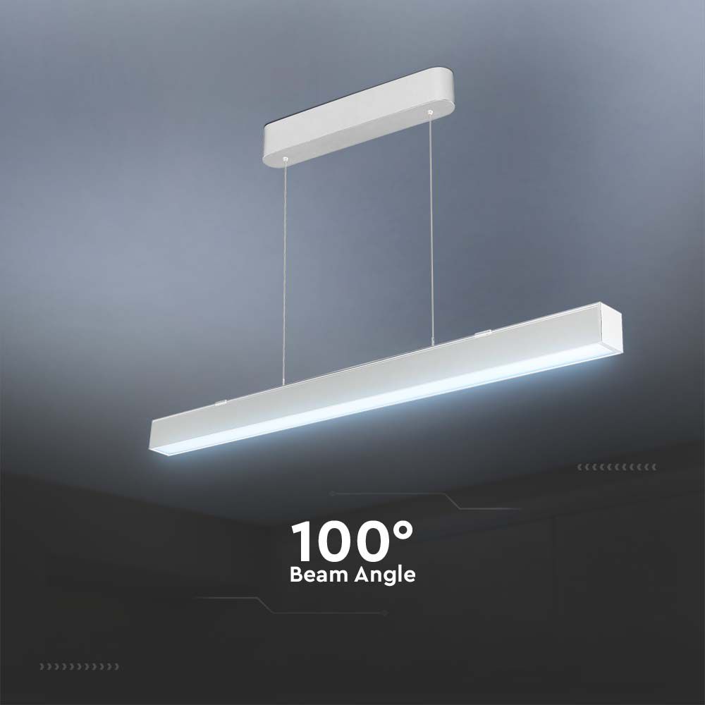 40W LED Linear Hanging Suspension Light : Up & Down System 3IN1 White Body img 3