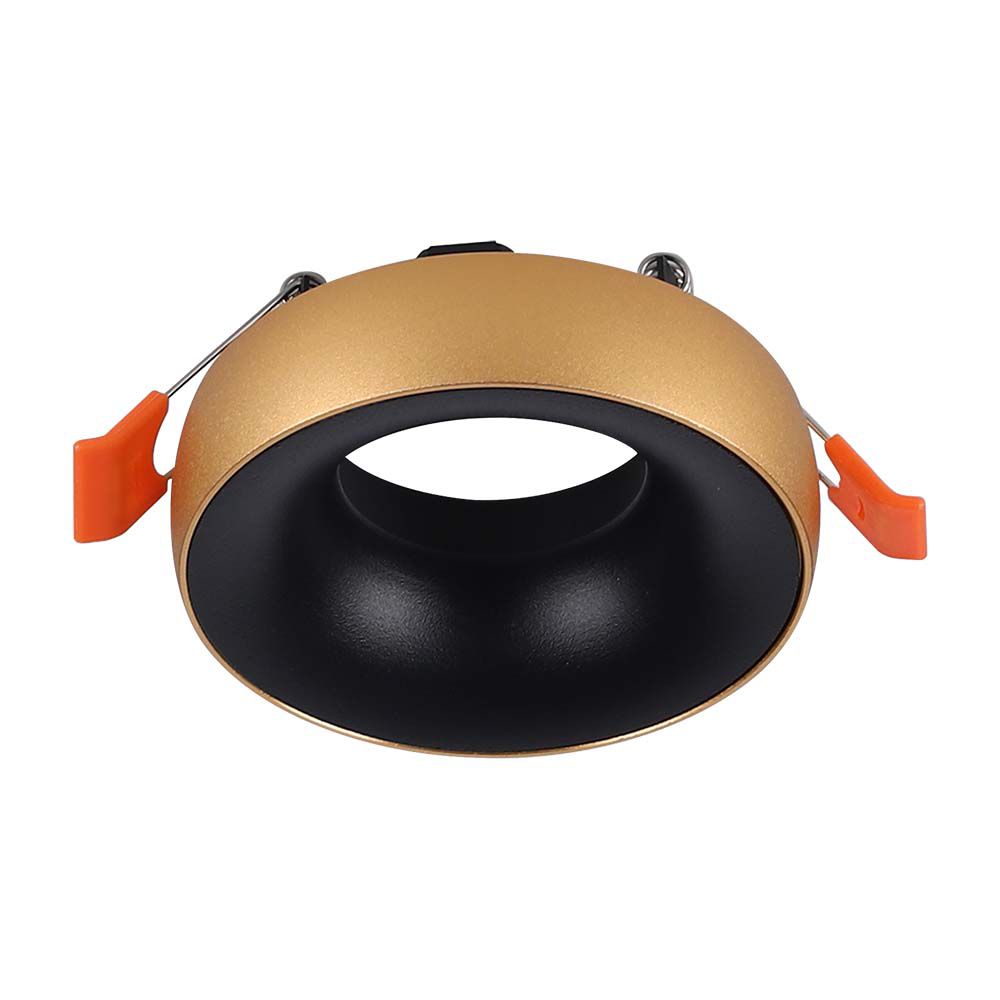 GU10 Fitting Round Gold Frame  Black Reflector