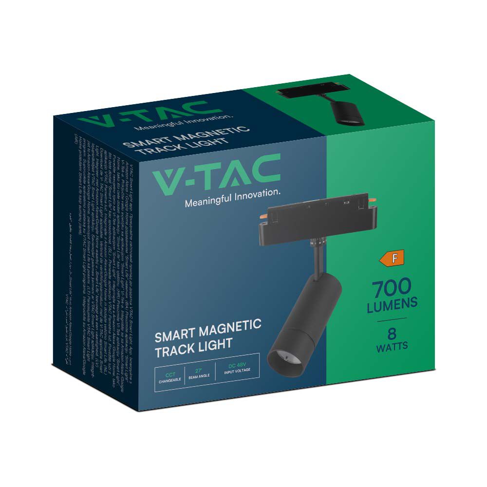 8W LED Magnetic SMART Tracklight Black 3in1