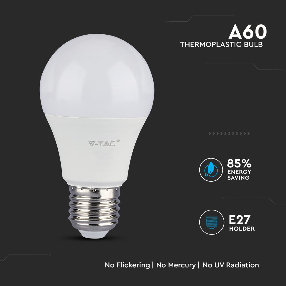 LED Bulb - SAMSUNG CHIP 12W E27 A60 Dimmable 6400K img 1