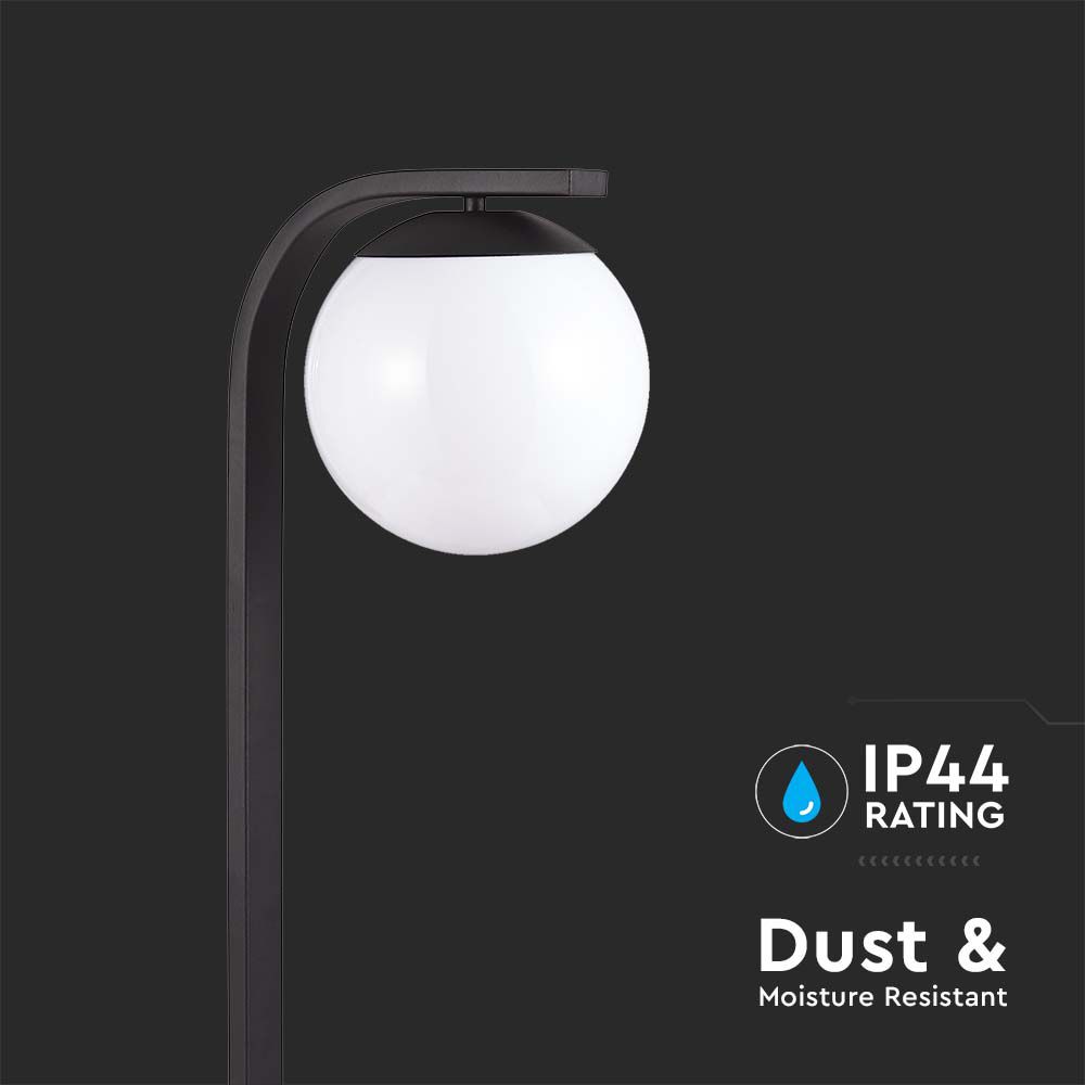 Lampione LED da Giardino con Portalampada a Lanterna E27 Colore Nero Opaco h: 105cm IP44 img 2