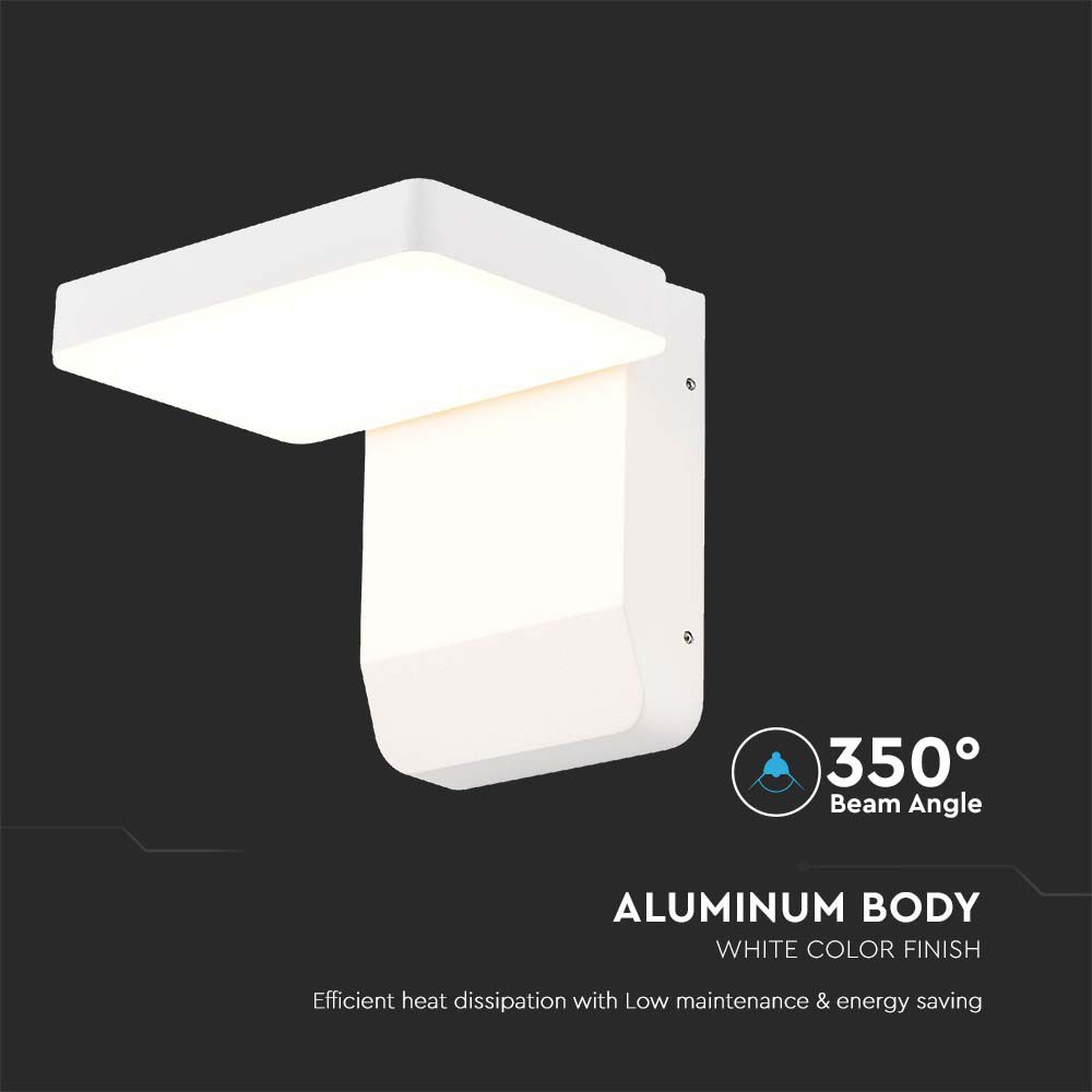 20W LED Wall Light White Body Square 3000K IP65 img 1