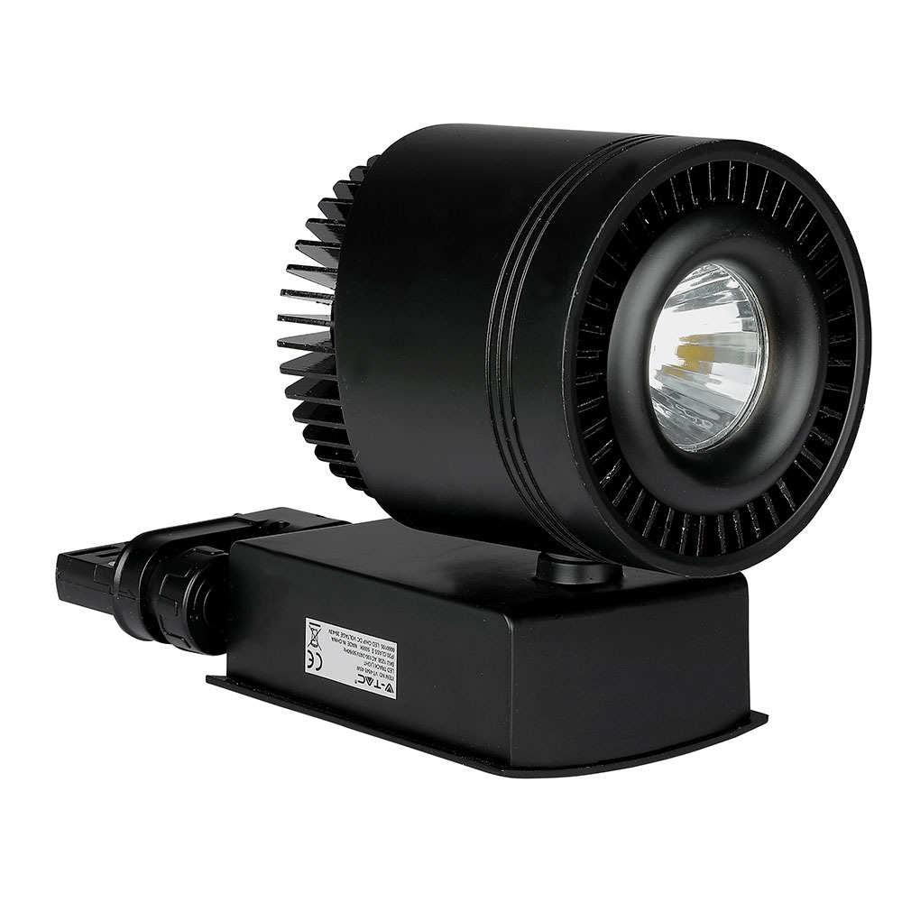 45W Proiettore a pista LED COB Bordo Nero Bianco Freddo