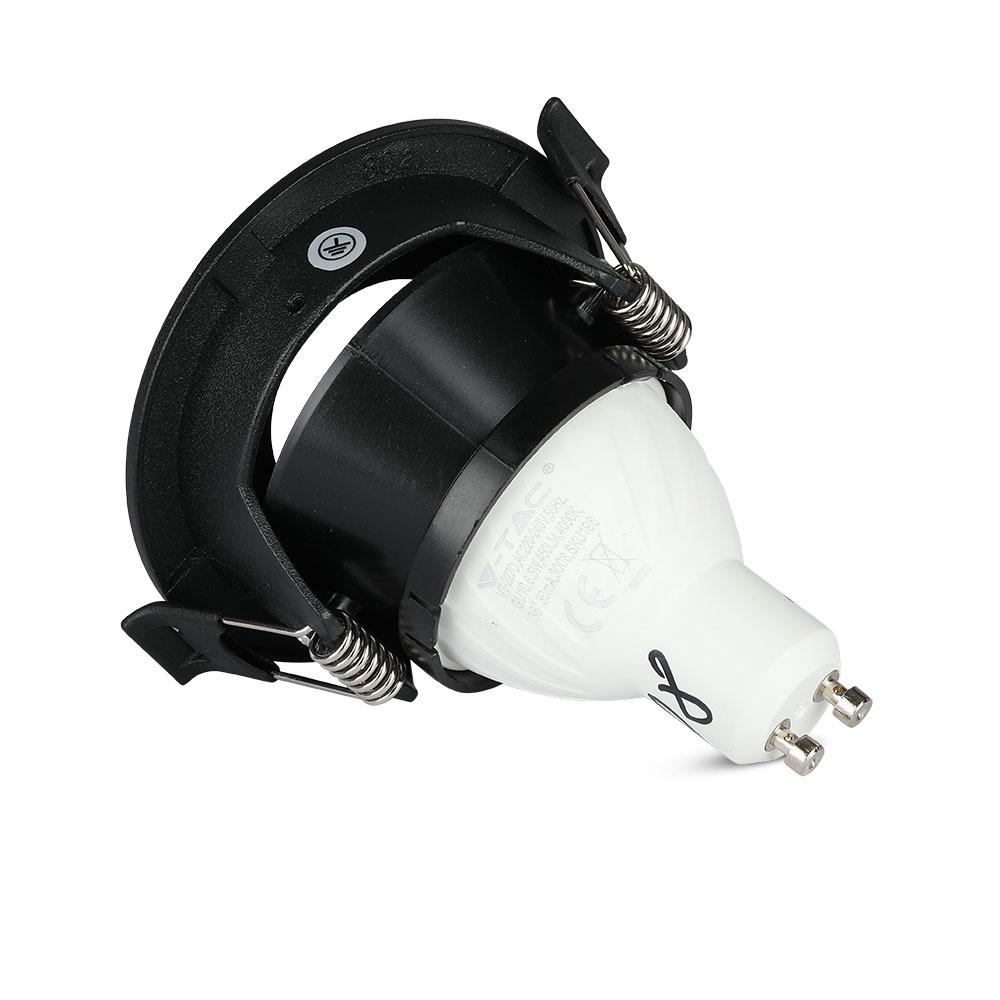 GU10 Fitting Nero & Nero rotondo img 2