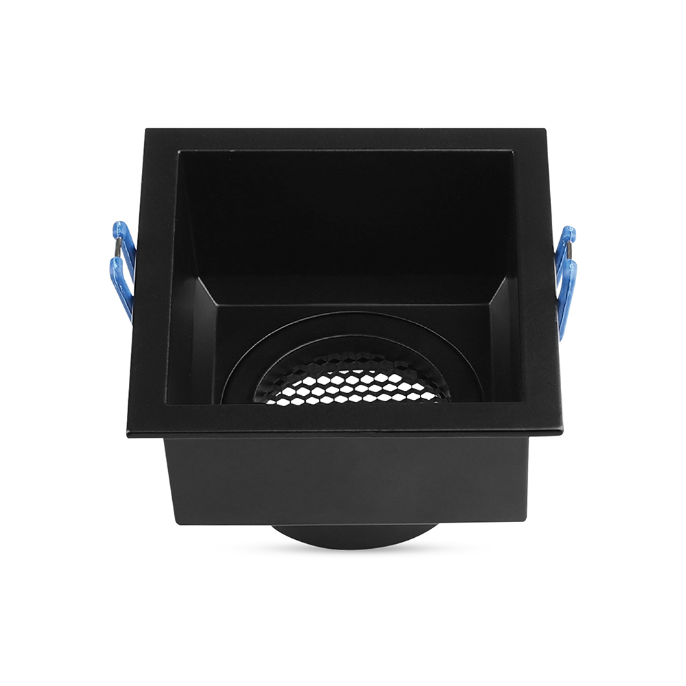 GU10 Fitting Square Aluminum Body Deep Anti Glare Black Body With Hoyne Comb