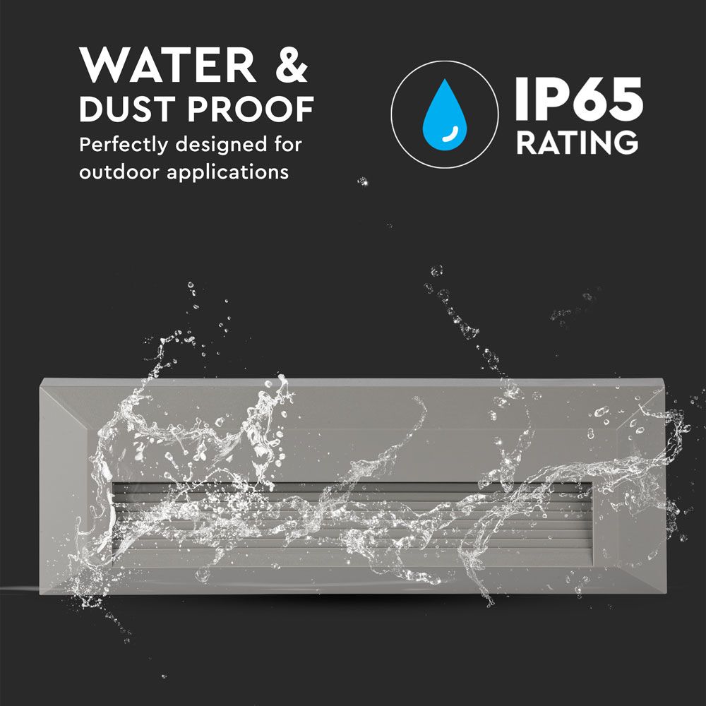 3W LED Step Grey Body Round ?ectangular 3000K img 1