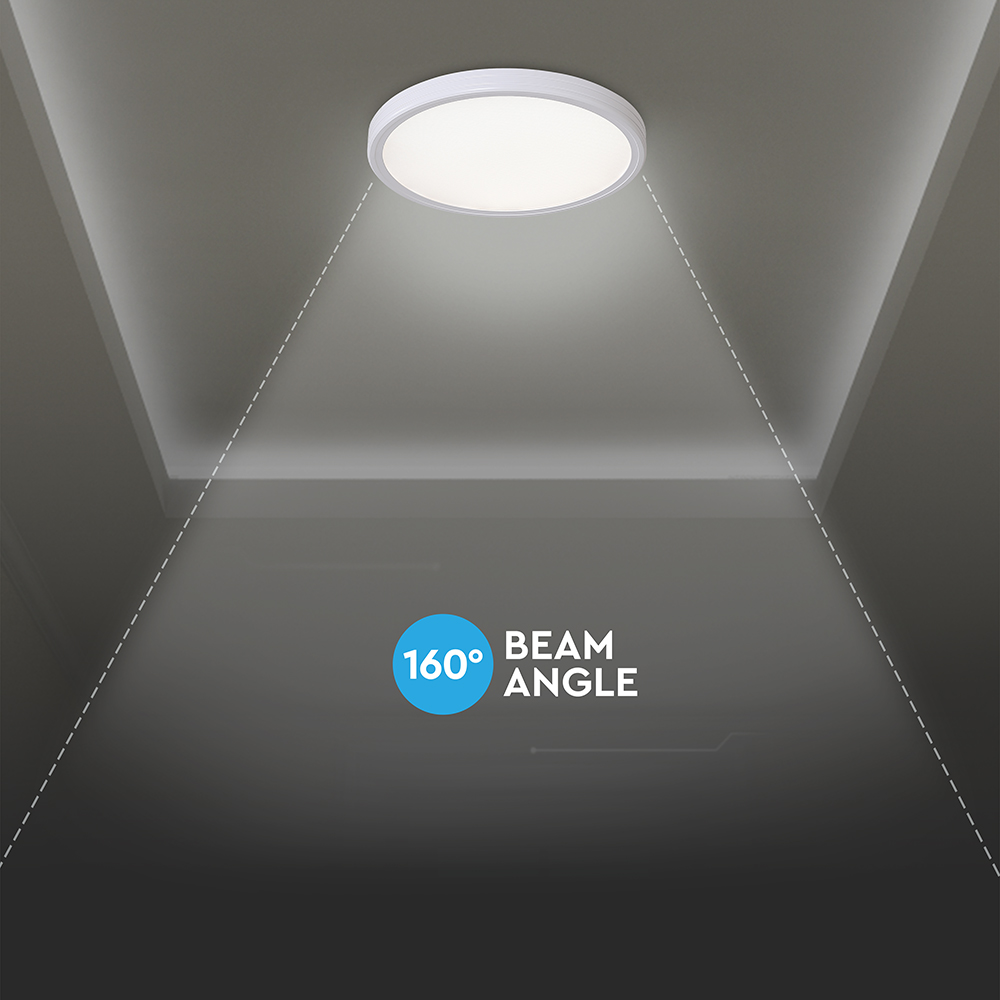 36W LED Decorative Ceiling Lamp (f390*35mm) CCT3IN1 White+Black With 2.4G RF Control