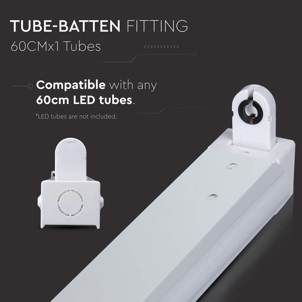 Plafoniere aperte per tubo LED 600 mm