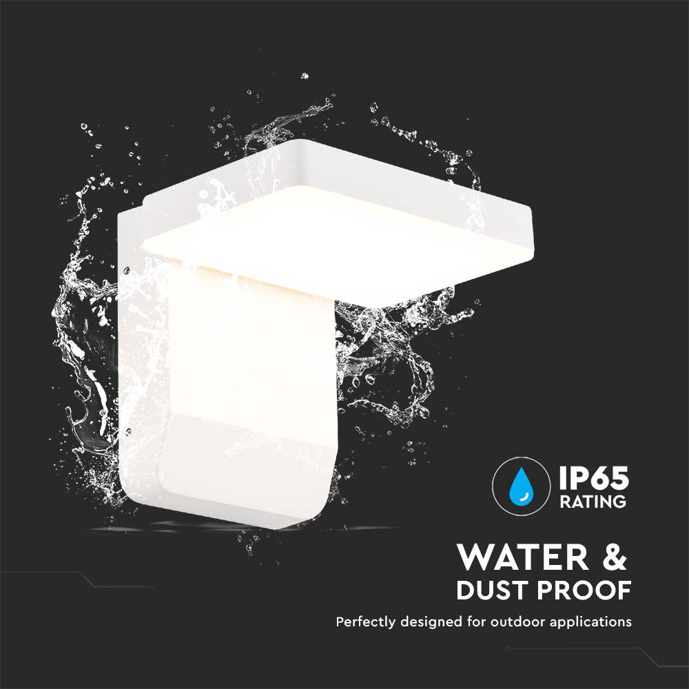 20W LED Wall Light White Body Square 3000K IP65 img 2