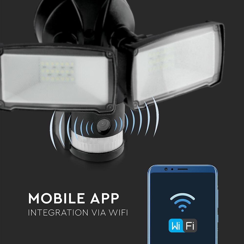 18W Proiettore LED con sensore WiFi obiettivo Bianco img 1