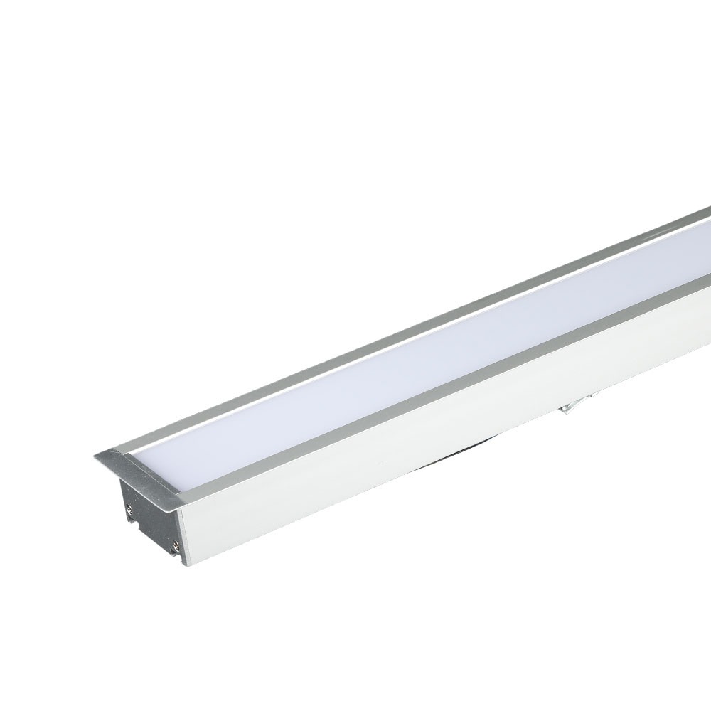 Luce lineare LED SAMSUNG Chip 40W Incasso Corpo d'argento 6400K