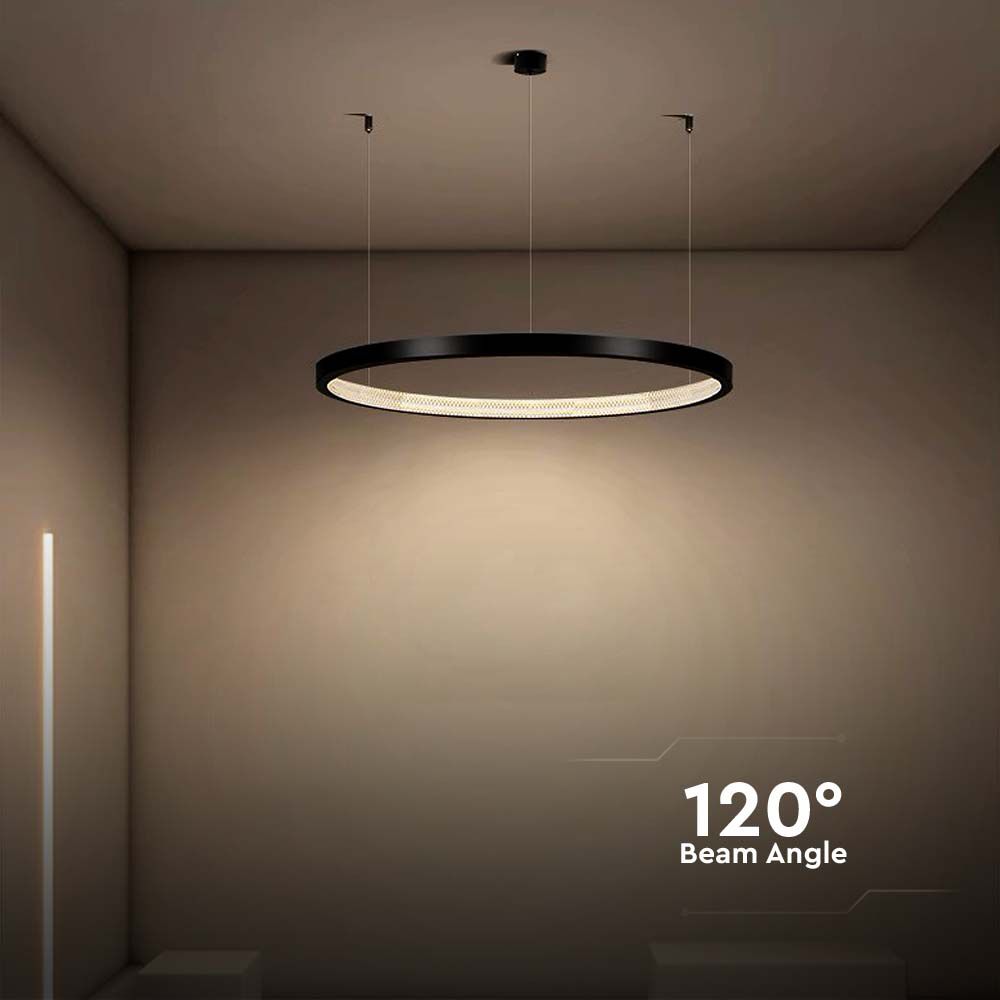 19W LED Designer Hanging Lamp Black 4000K img 2