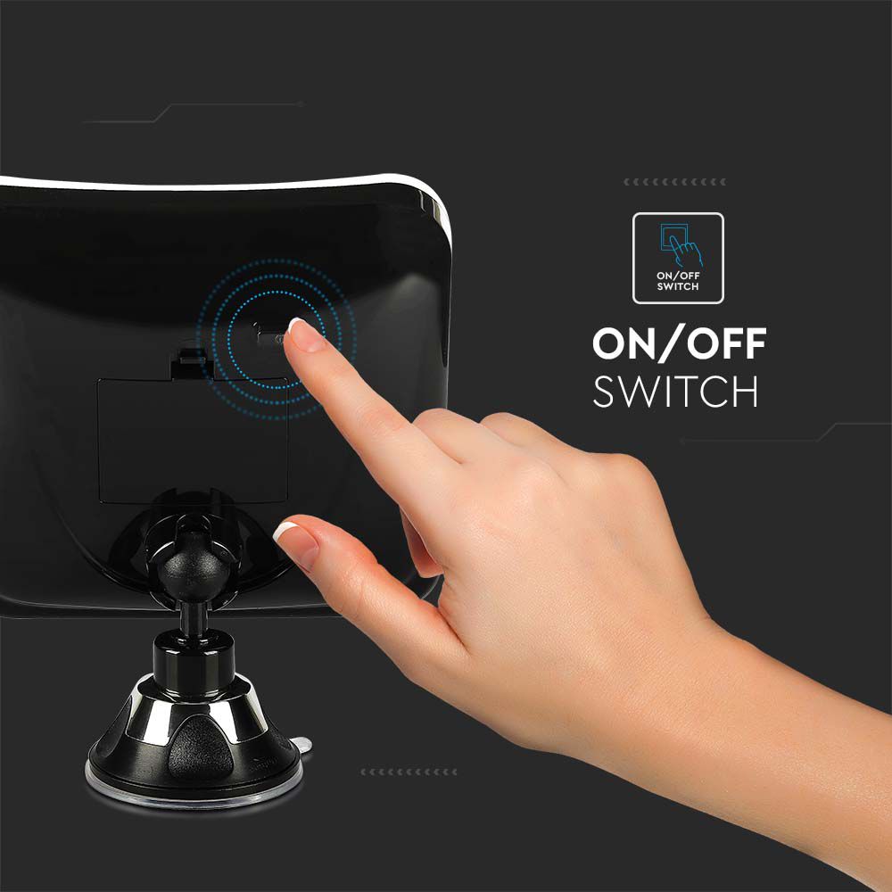 Specchio LED Quadrato 3.2W Portatile con Attacco a Ventosa img 3