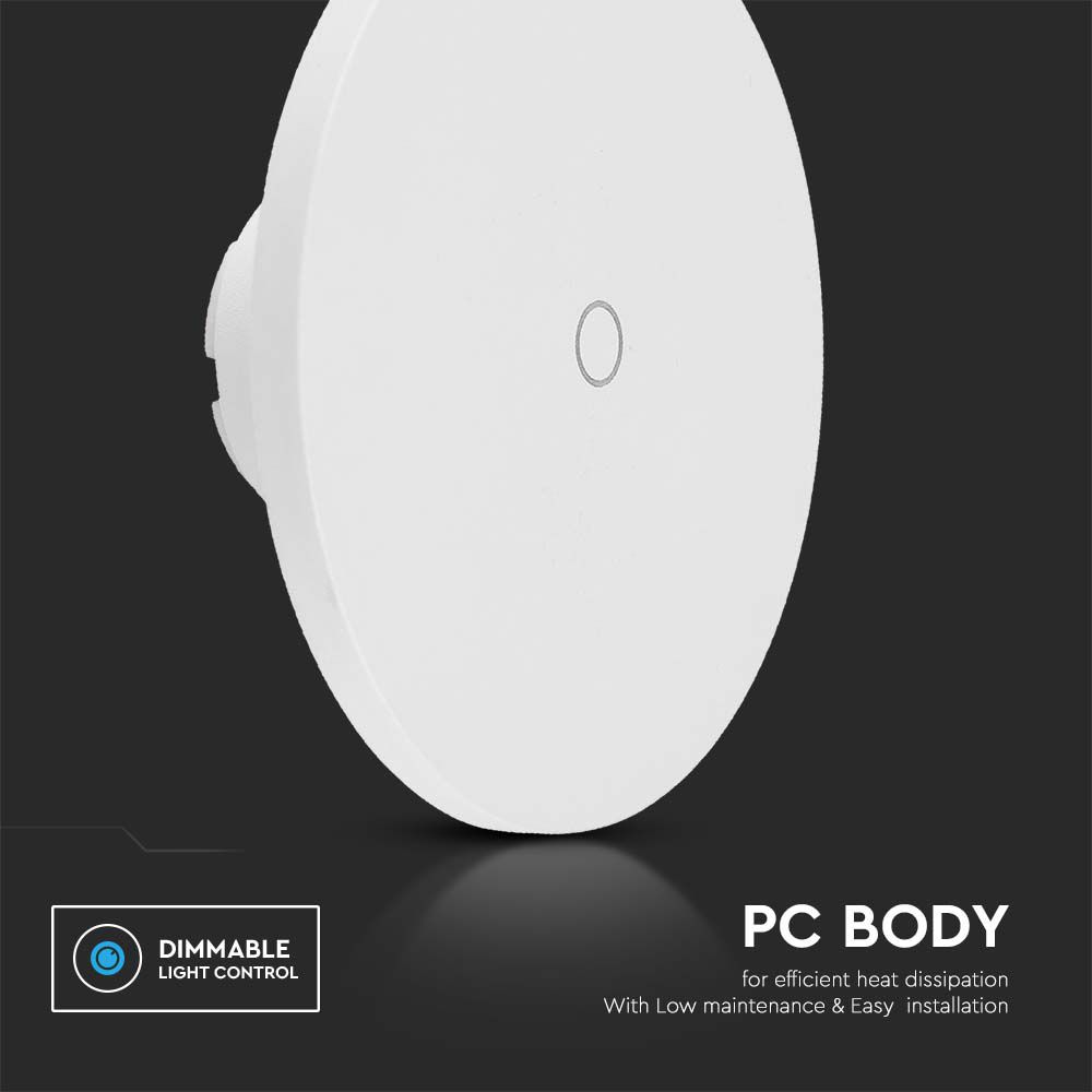 LED Wall Light Black White Dimmable 3in1