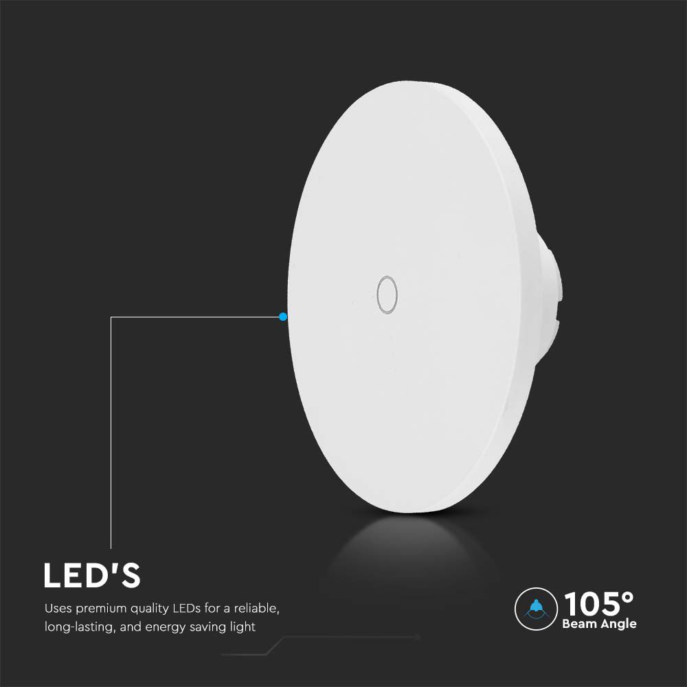 LED Wall Light Black White Dimmable 3in1 img 1