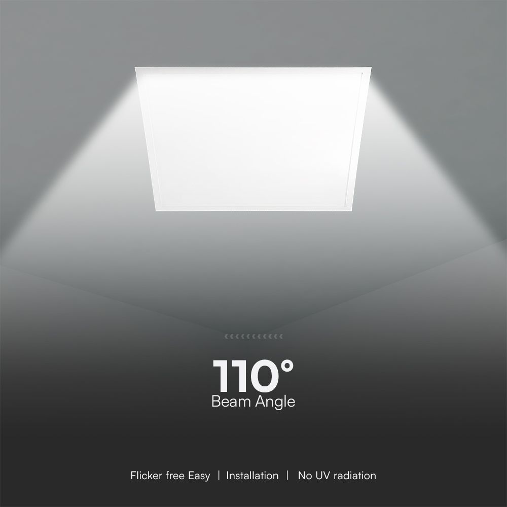 LED Panel 36W 595x595mm Backlit 120Lm/W 4000K 6PCS/SET Flicker Free img 1