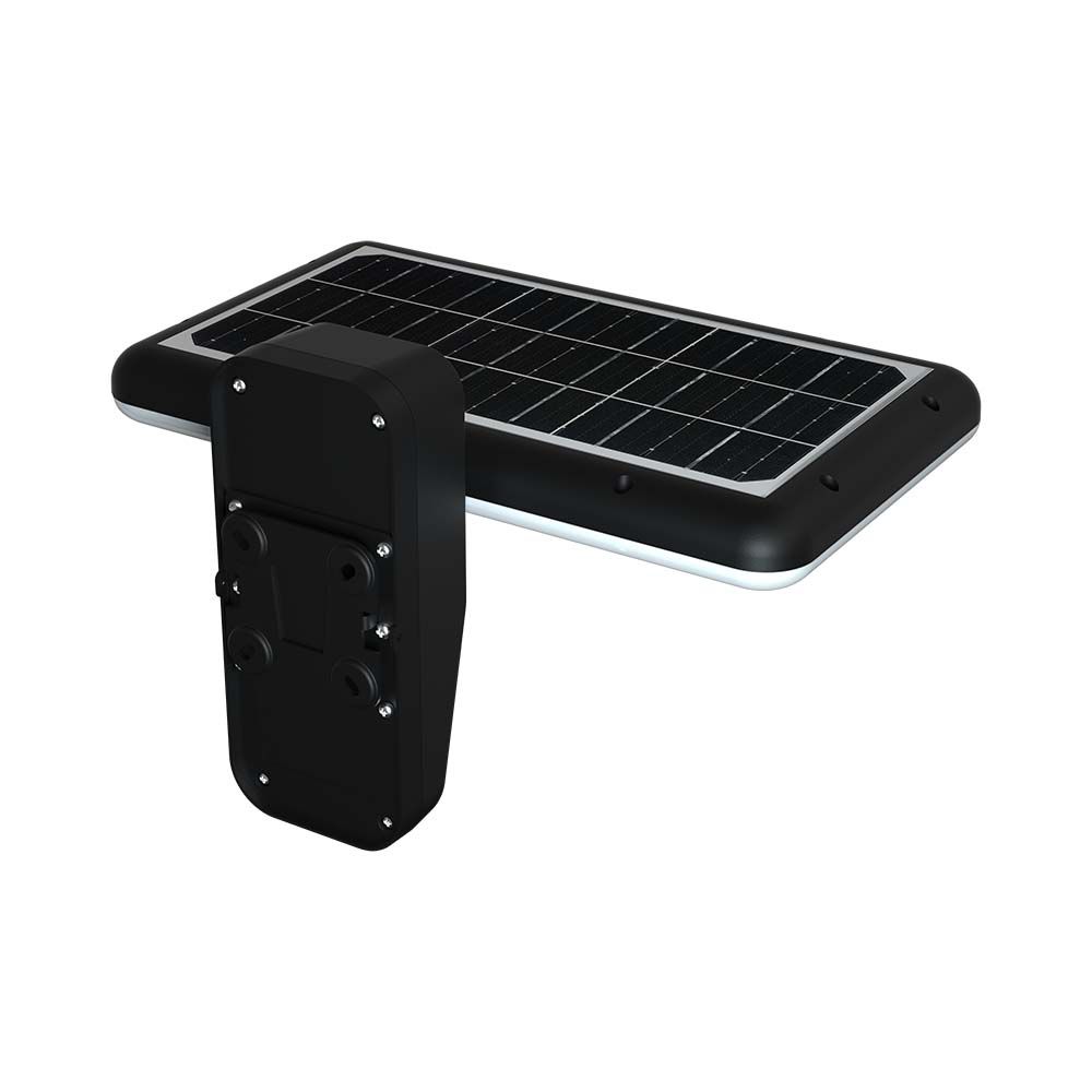 Lampada LED Solare 15W da Muro Rettangolare con Batteria LiFePO4 3.2V Colore Nero CCT: 6000K+4000K IP65 img 2