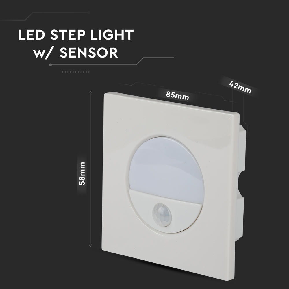 3W Spot LED Luce scale Sensor Bianco naturale