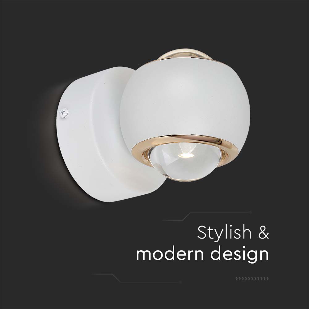 Lampada LED Da Muro 10W con Doppio Fascio Luminoso Colore Bianco 