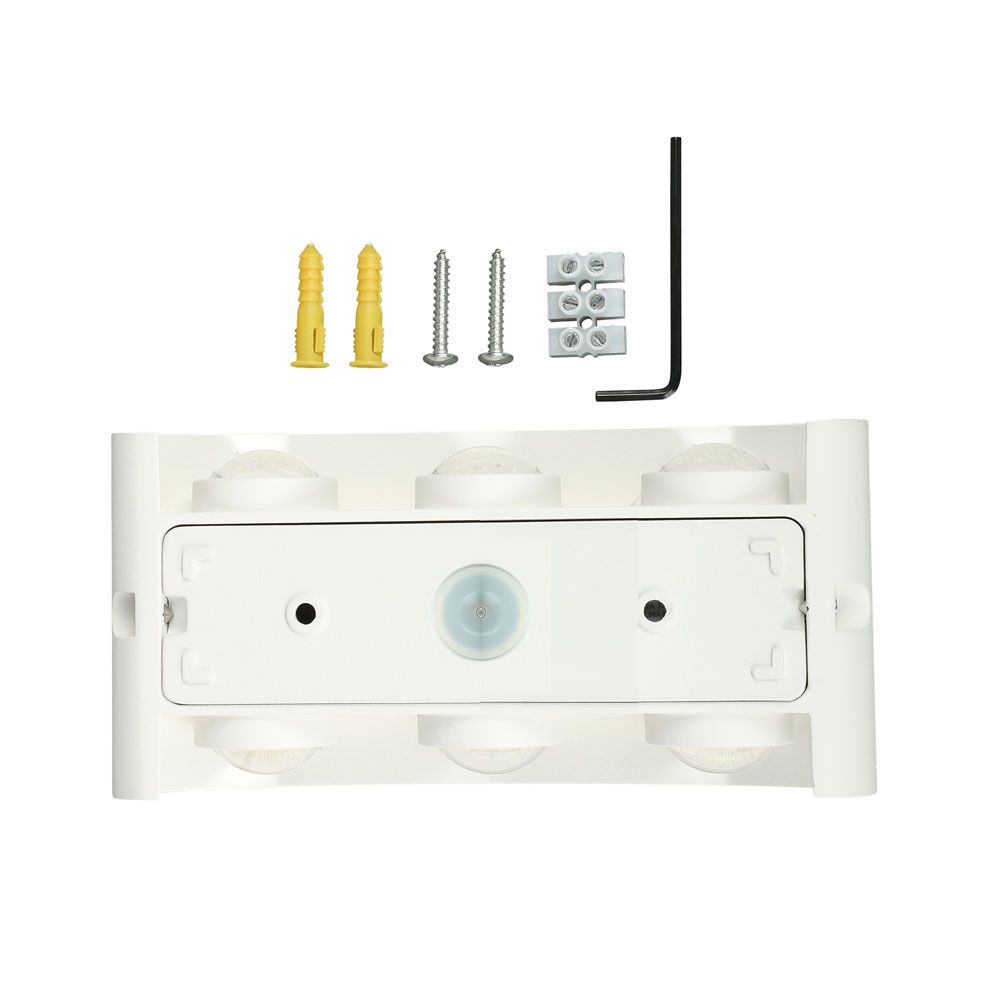 6W LED Wall Light Sand White IP54 3000K img 2
