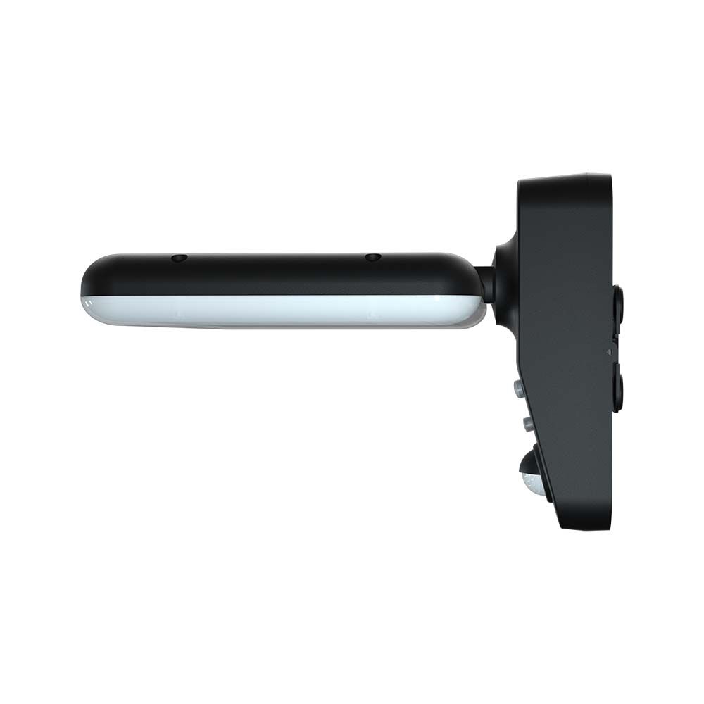 Lampada LED Solare 15W da Muro Rettangolare con Batteria LiFePO4 3.2V Colore Nero CCT: 6000K+4000K IP65 img 4