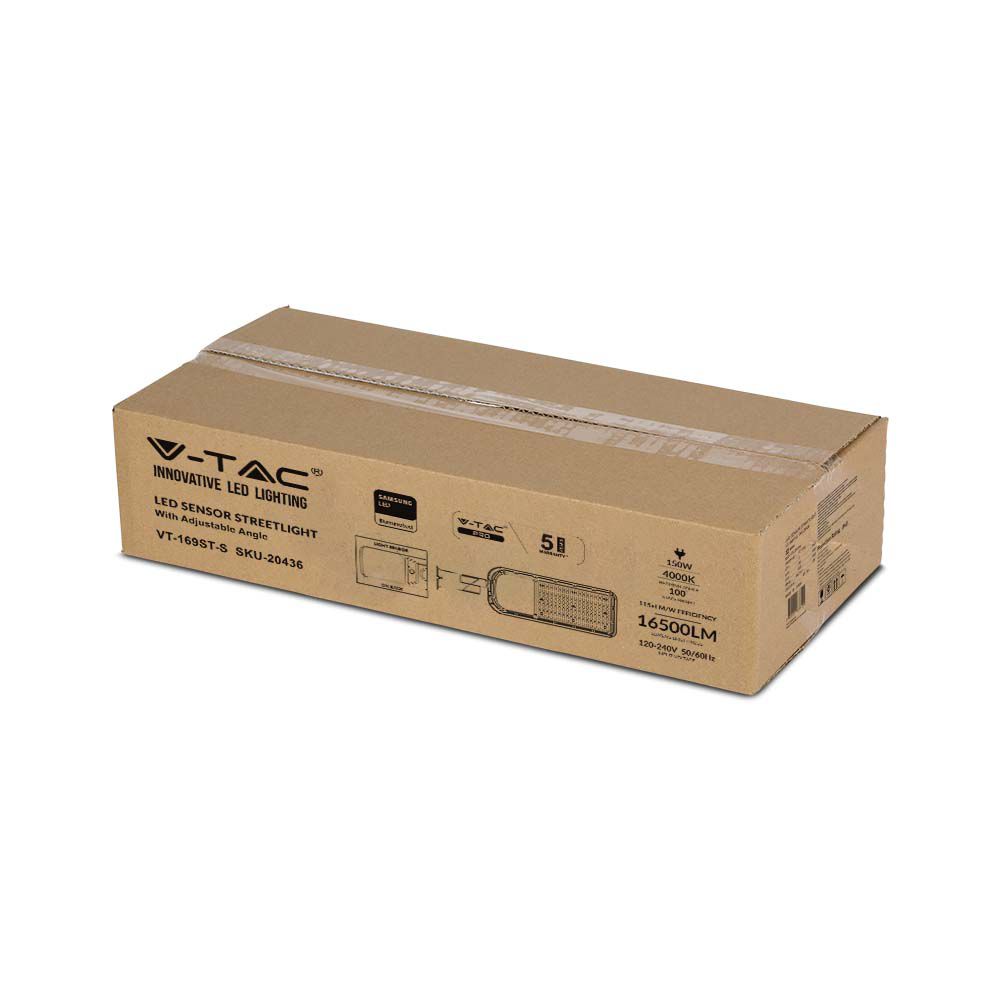 LED Stradale SAMSUNG CHIP Sensor - 150W 6500K 120 LM/W