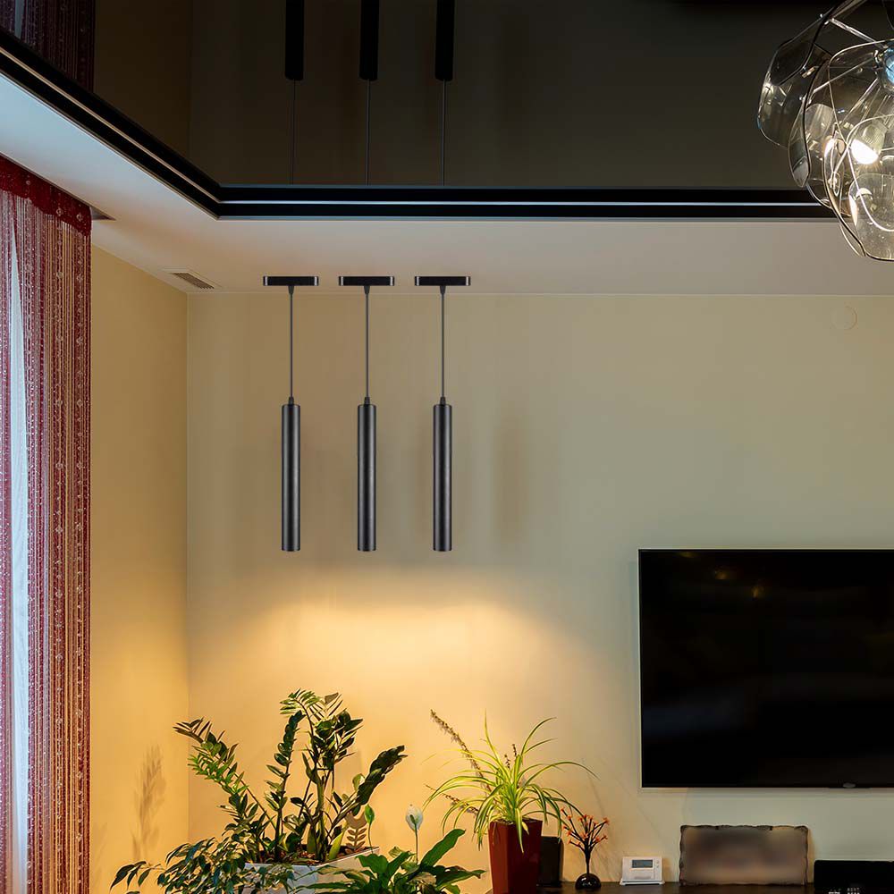 14W LED Magnetic Track Light Pendant 4000K Black Body