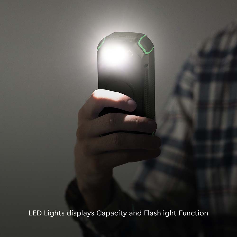 Power Bank 30.000 mAh con Pannello Solare e Ricarica Wireless Colore Nero img 5