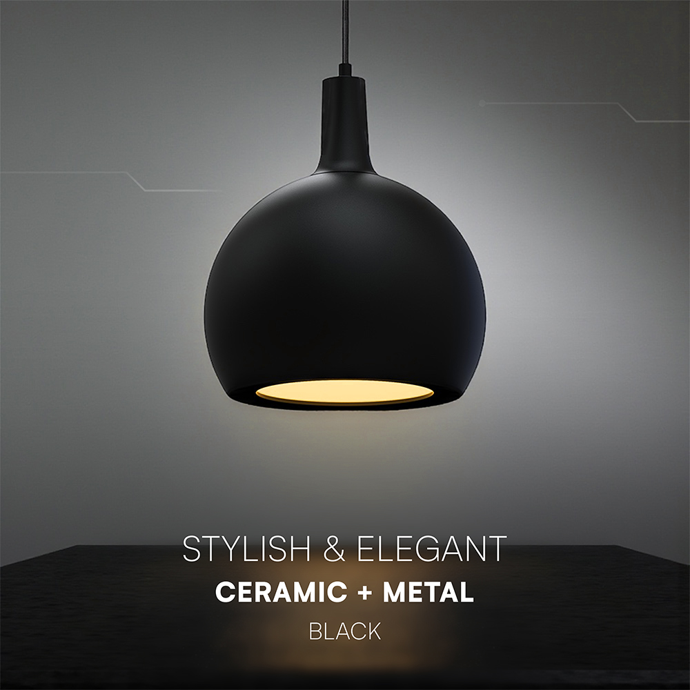 E27 Decorative Hanging Lamp (D280*H218mm) Black Body img 1