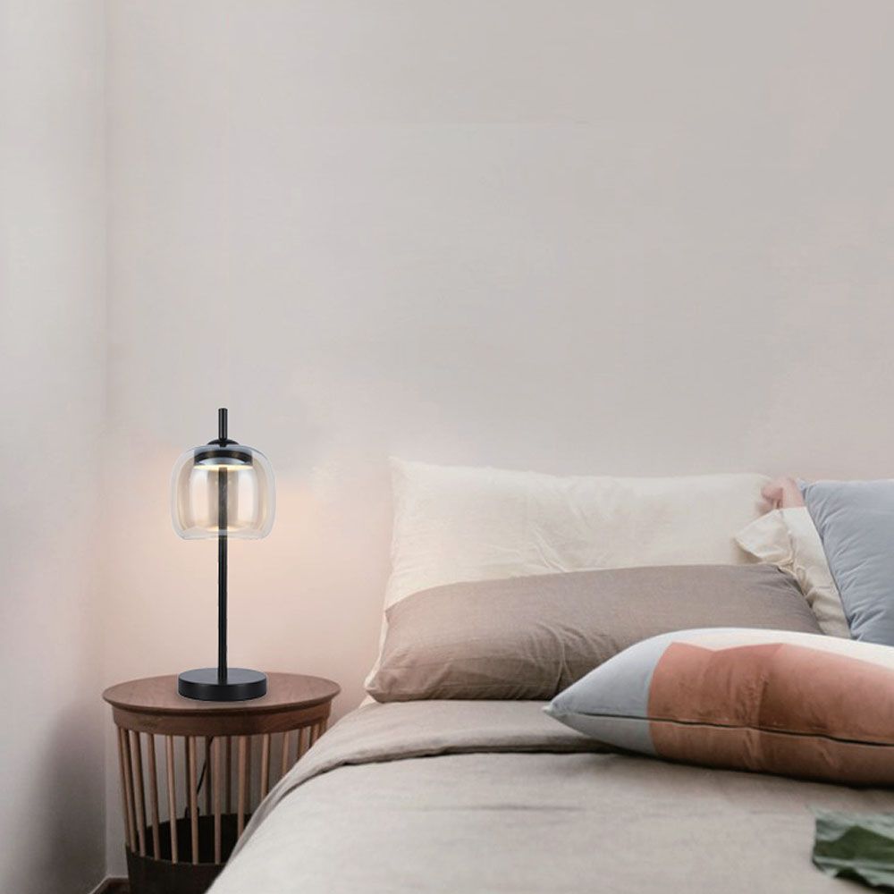 LED Designer Table Lamp Metal + Glas Body 3000K