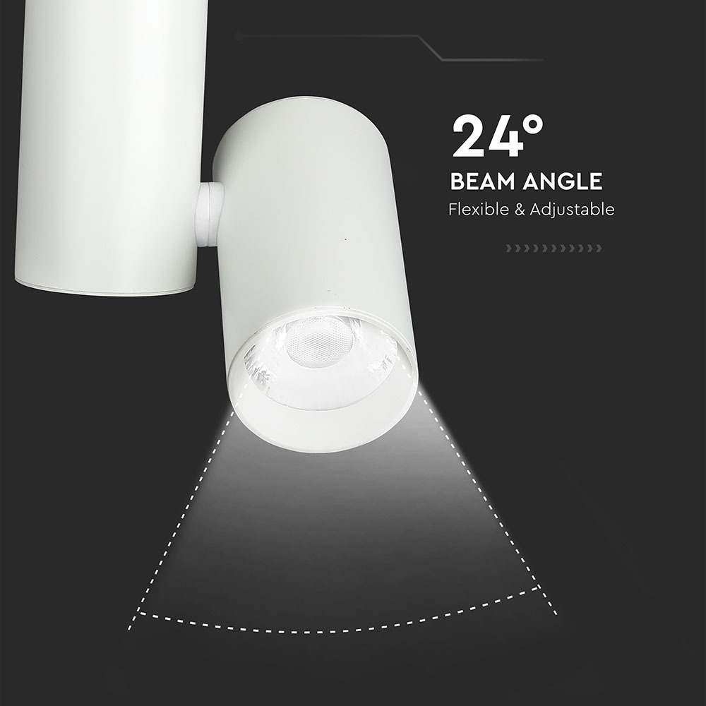 30W Proiettore a pista LED Corpo Bianco Bianco img 2