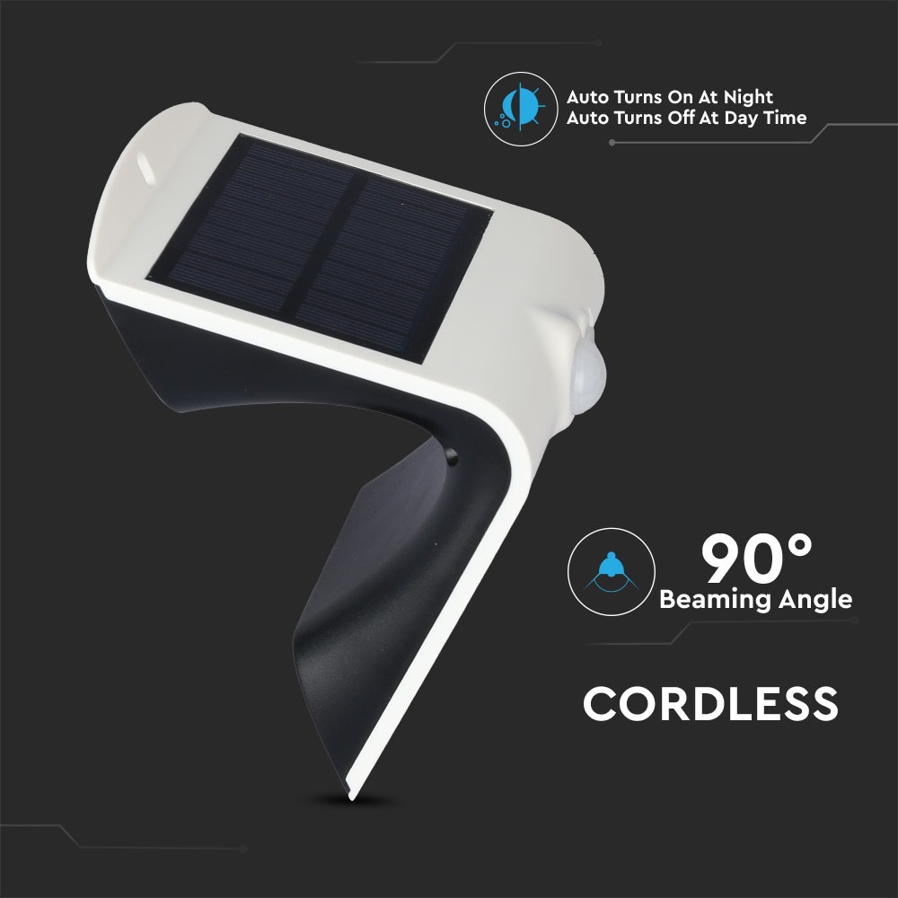 1.5W LED Lampada Solare 4000K Corpo Bianco img 2