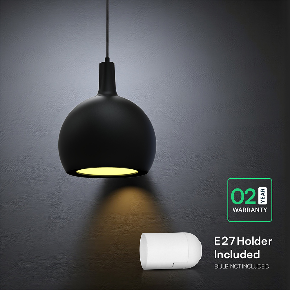 E27 Decorative Hanging Lamp (D280*H218mm) Black Body img 2