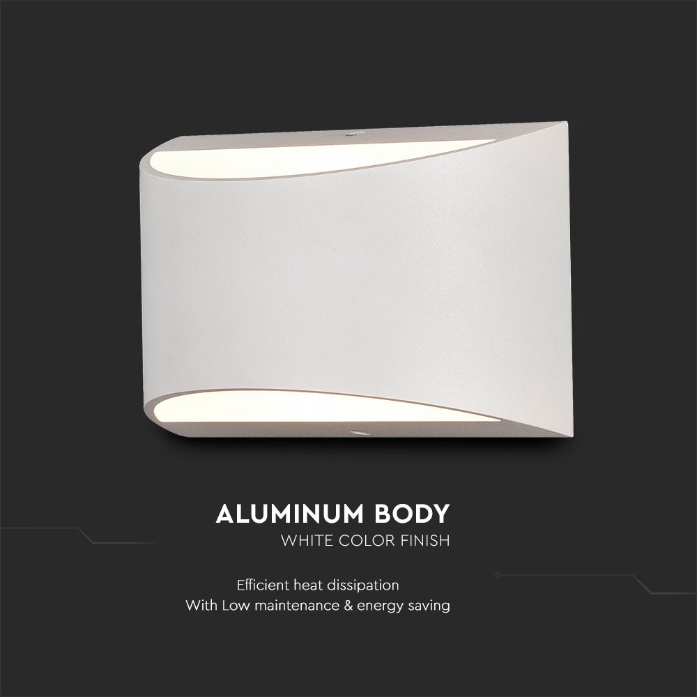 10W LED Wall Lamp With Bridgelux Chip White Body 4000K IP54 img 1