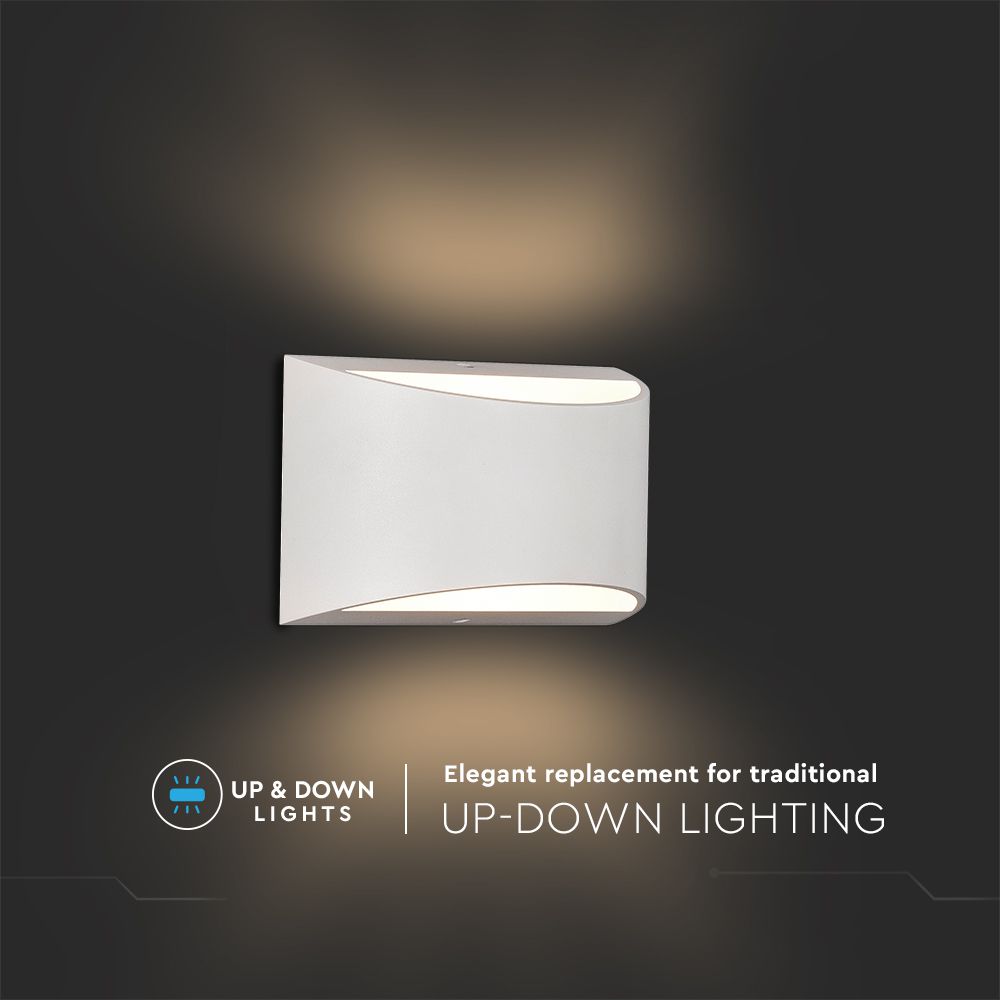 10W LED Wall Lamp With Bridgelux Chip White Body 4000K IP54 img 2