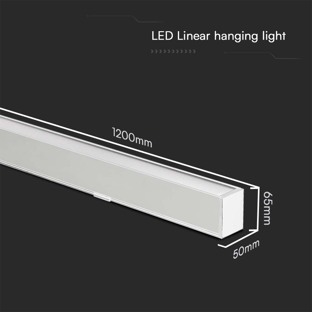 40W LED Linear Hanging Suspension Light : Up & Down System 3IN1 White Body