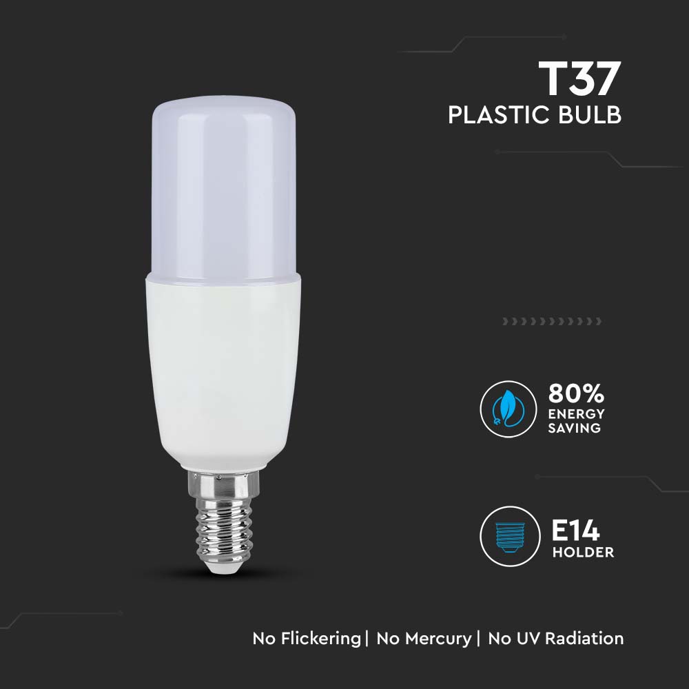 LED Bulb - SAMSUNG CHIP 7.5W E14 T37 Plastic 4000K img 1