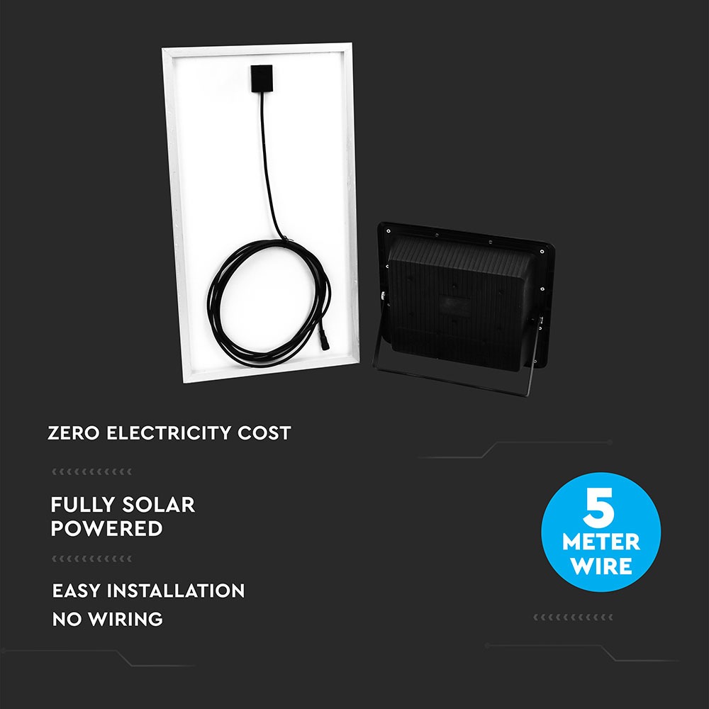 40W Pannello Solare con LED Proiettore 6000K