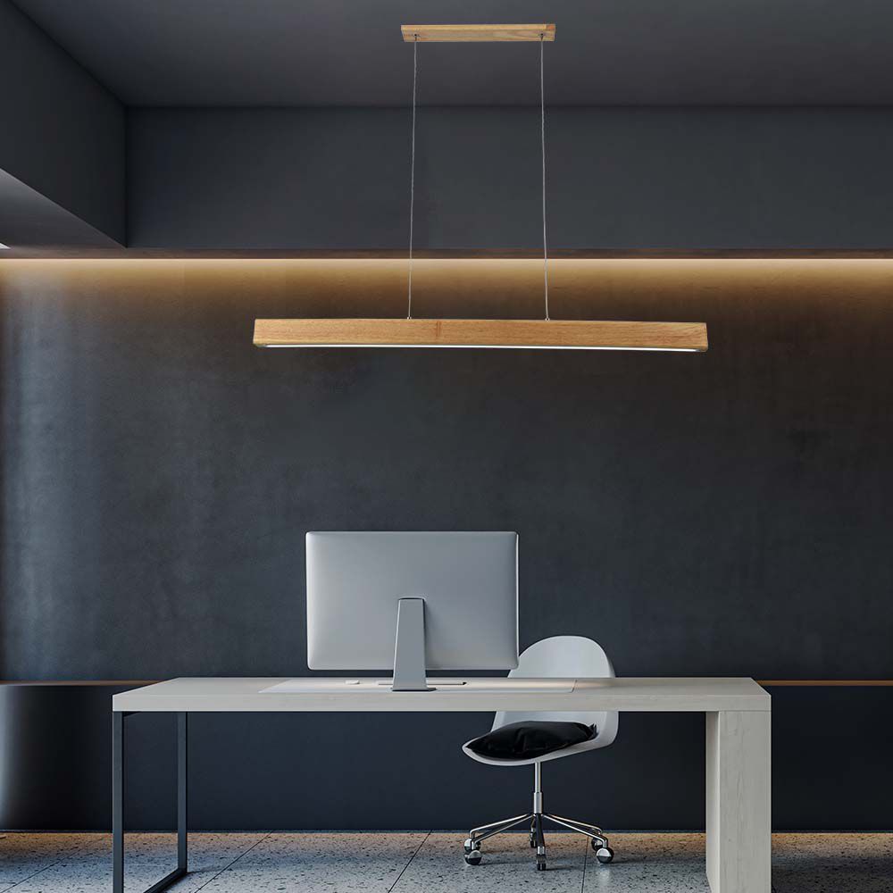 12W LED Hanging Lamp 4000K Wood Body