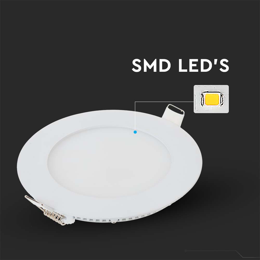 6W LED Premium Panel Downlight - Round 4000K