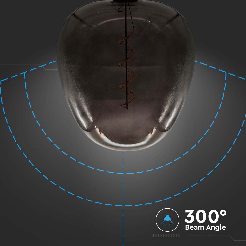 LED Bulb - 4W Filament Apple Shape Black img 1