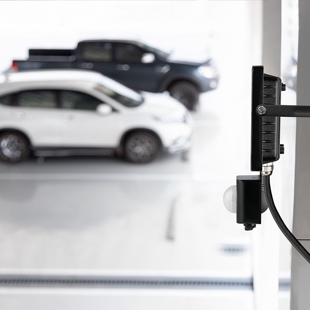 10W LED Proiettore con sensore SAMSUNG Chip Funzione Cut-Off Corpo nero 3000K