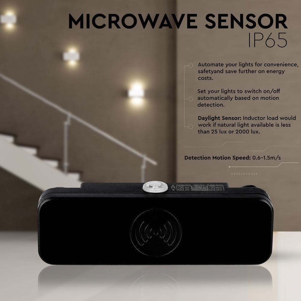 Sensore di movimento Microwave Nero
