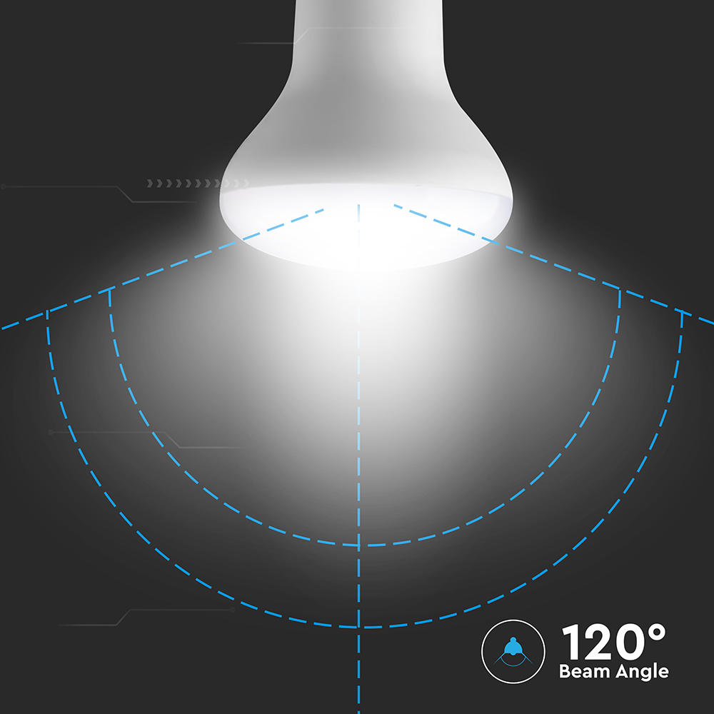 LED Bulb - 8.5W E27 R63 Thermoplastic 3000K img 2