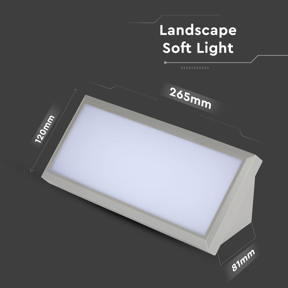 12W LED Landscape Outdoor Soft Light-Medium 4200K Grey Body IP65