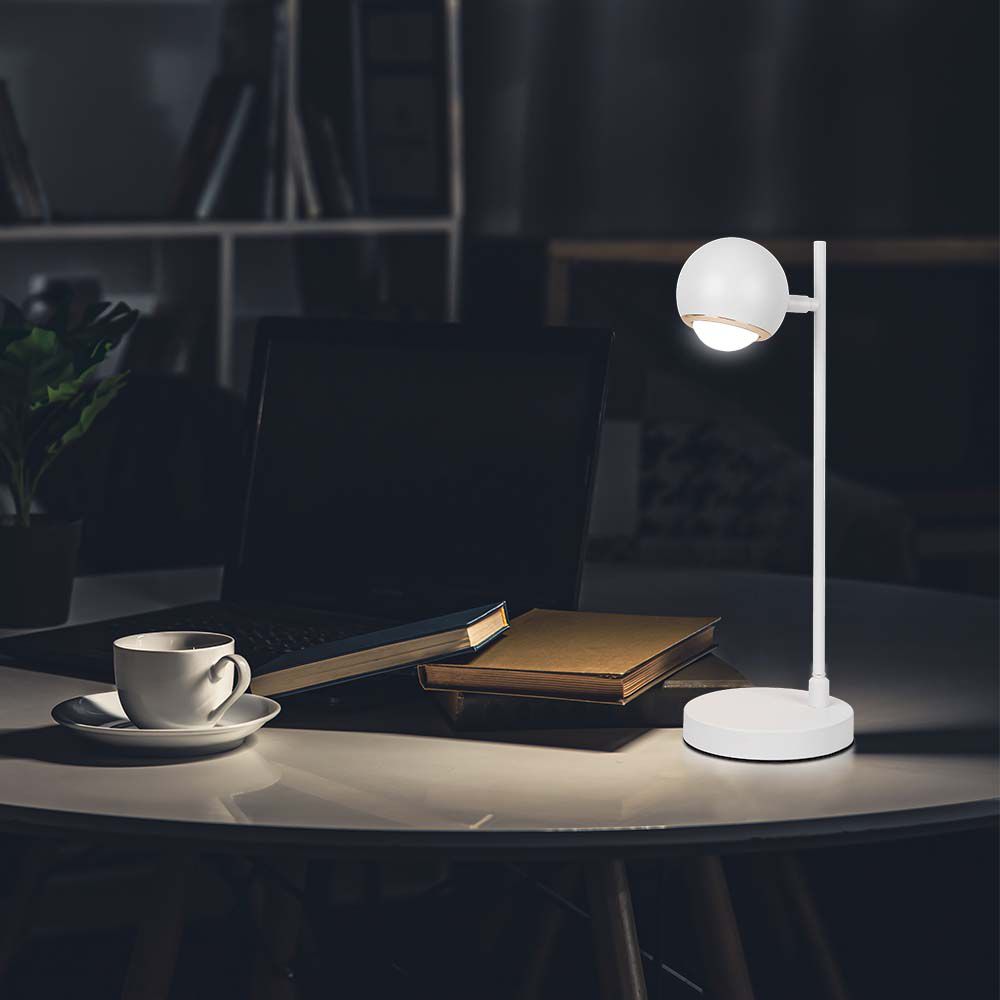 6W Led Table Lamp White Body 3000K