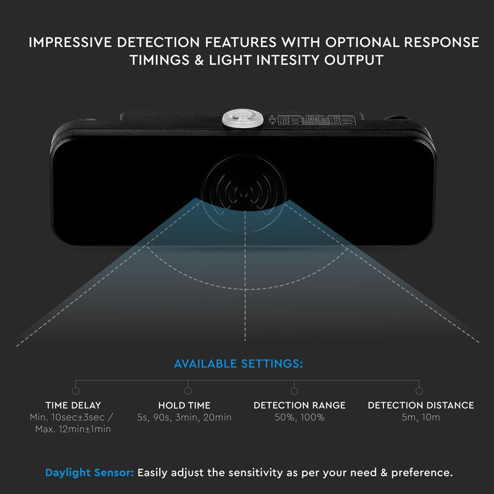 Sensore di movimento Microwave Nero img 2