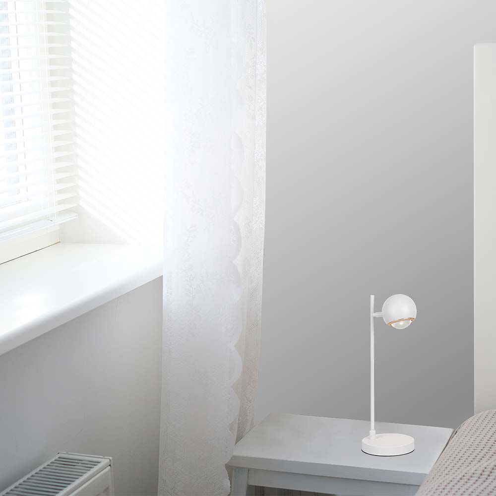 6W Led Table Lamp White Body 3000K img 1