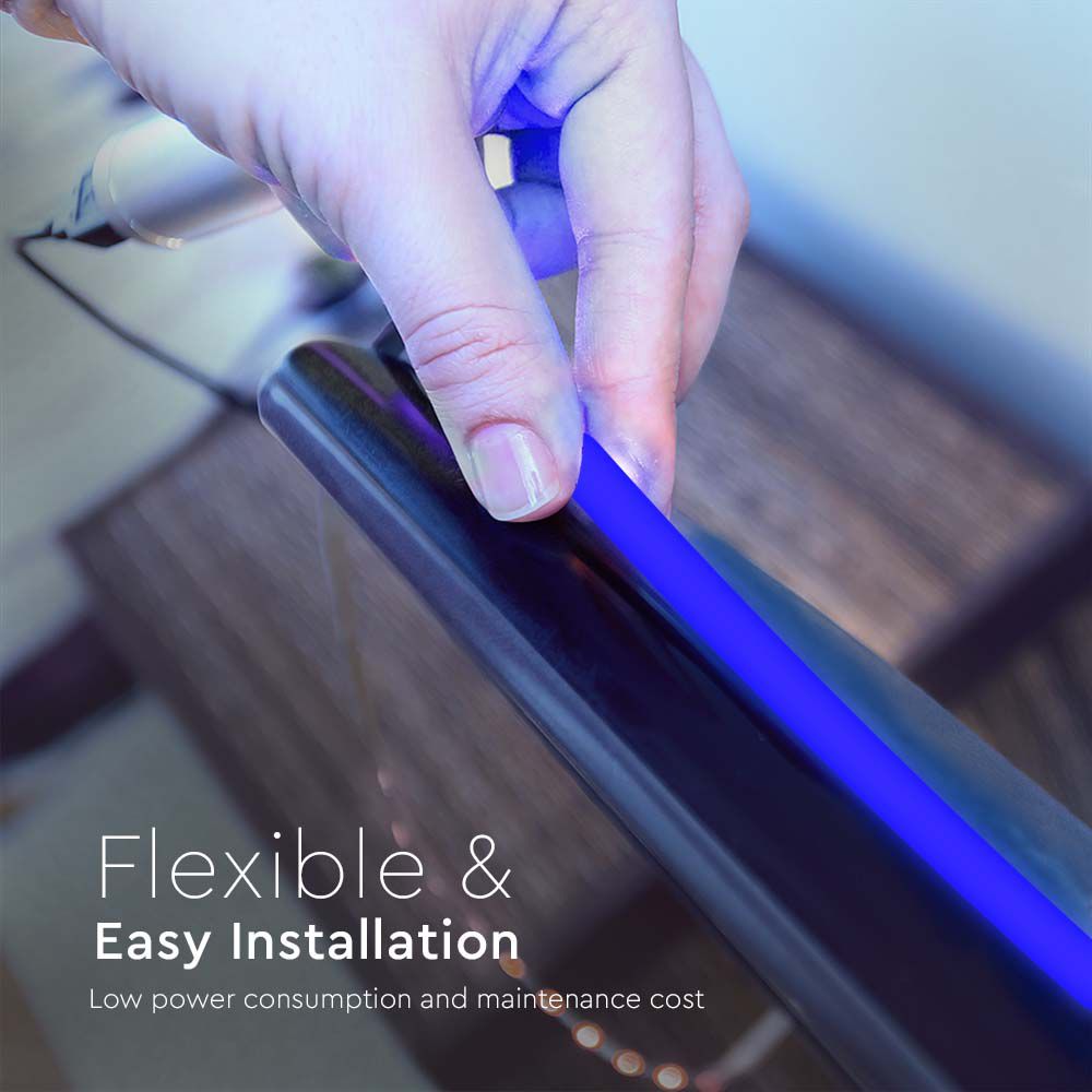 LED COB Strip - 320 LEDS 10W/M Blue IP67 24V img 2